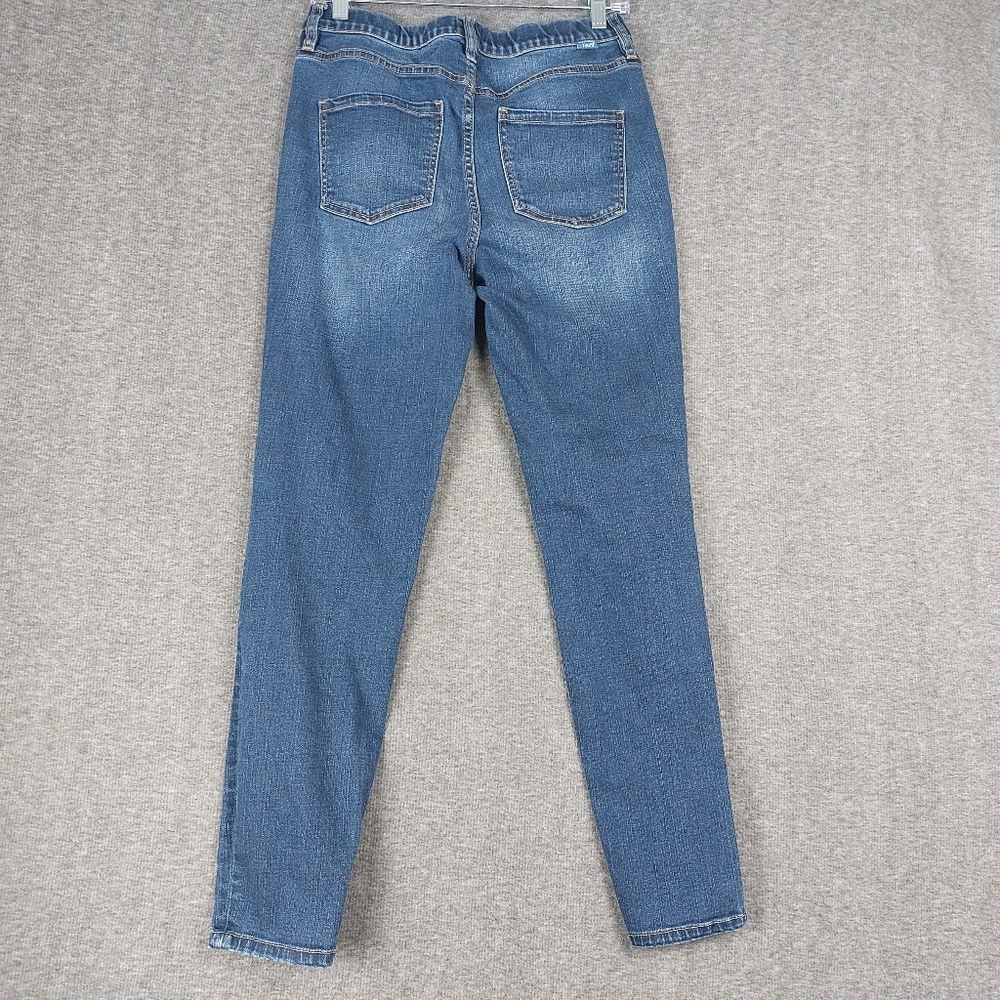 JAG JEANS VALENTINA WOMENS BLUE DENIM SKINNY ELASTIC WAIST PULL ON PANTS 6/28 - Picture 6 of 9